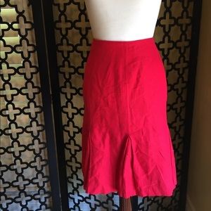 LARRY LEVINE Vintage  RED‎ PLEATED SKIRT Size 12